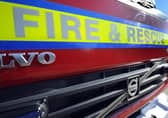 Firefighters were called to deal with a grassland fire alongside a dual carriageway in Milton Keynes