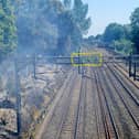 The heatwave caused cables to come down near the rail track