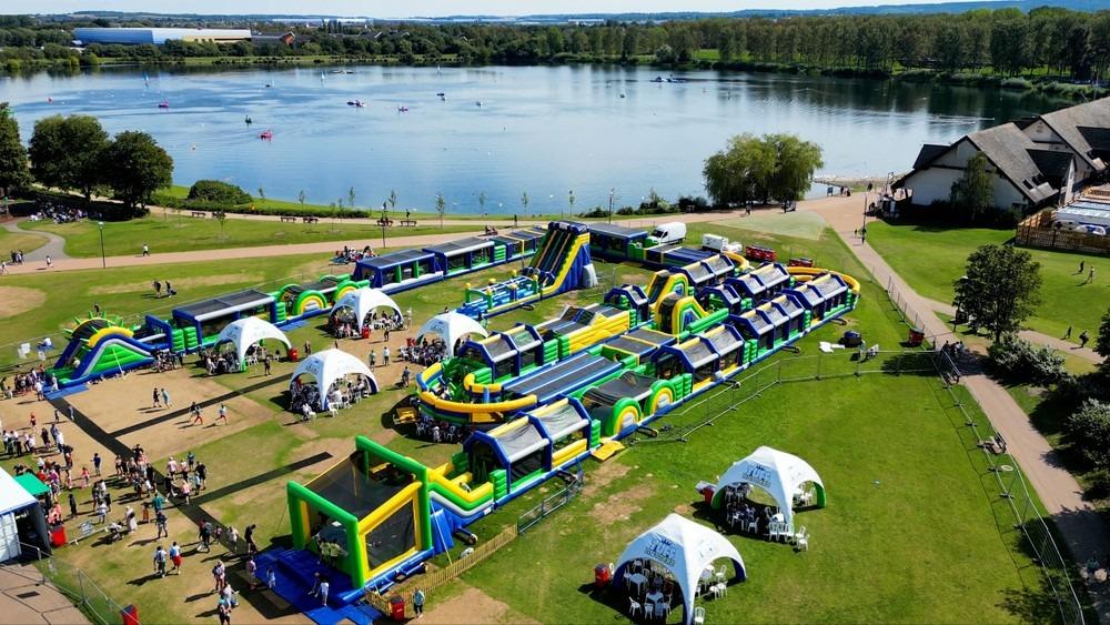 Highly popular inflatable obstacle course returns to Milton Keynes lake ...
