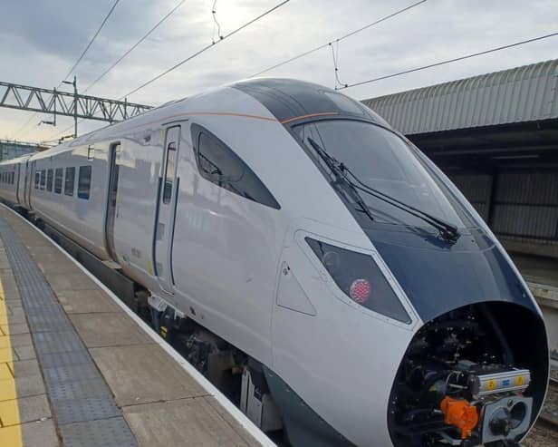 The new Avanti IET 805001 was being tested out in Milton Keynes last night