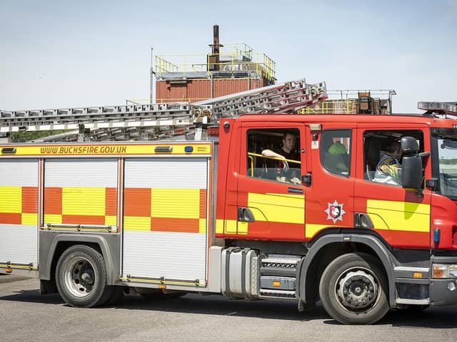 Firefighters helped rescue a boy stuck on a conservatory roof
