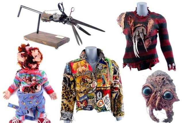 Some of the items which are up for grabs in the Horror Props and Costumes live auction