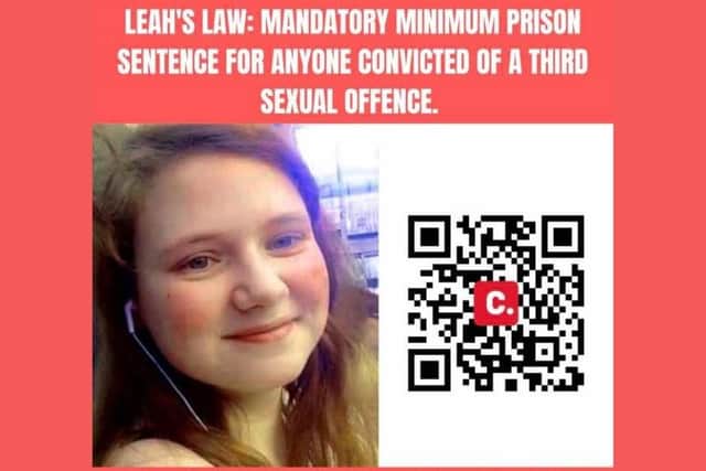 Leah Croucher's family gained over 100,000 signatures in support of a new law that could have stopped their daughter from being murdered.
