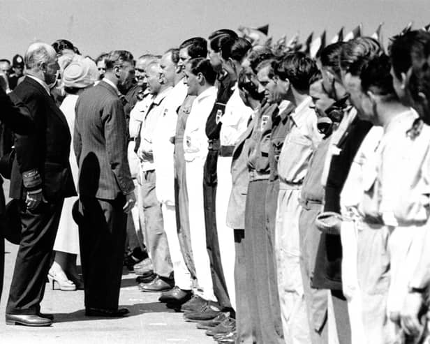 The King and Queen attended the milestone British Grand Prix in 1950