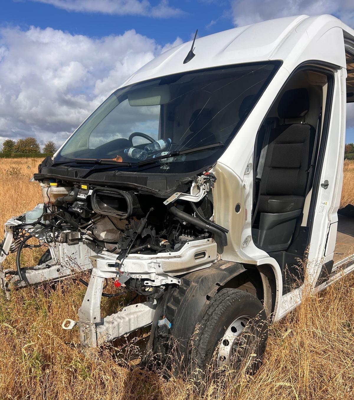 How low can they sink? This is how thieves left a charity van full of children's play equipment in Milton Keynes