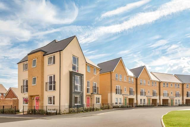 BN -  A typical street scene at Barratt Homes' Brooklands development