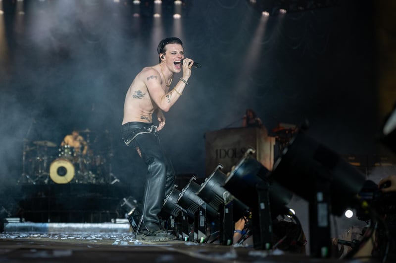 Yungblud on stage at The National Bowl in Milton Keynes on Saturday, June 21, 2025. Photo by David Jackson.