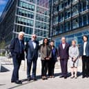 Members of the New Towns Taskforce visit Unity Place during their first meeting in Milton Keynes