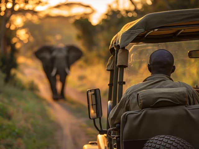 Elephant at a safari 