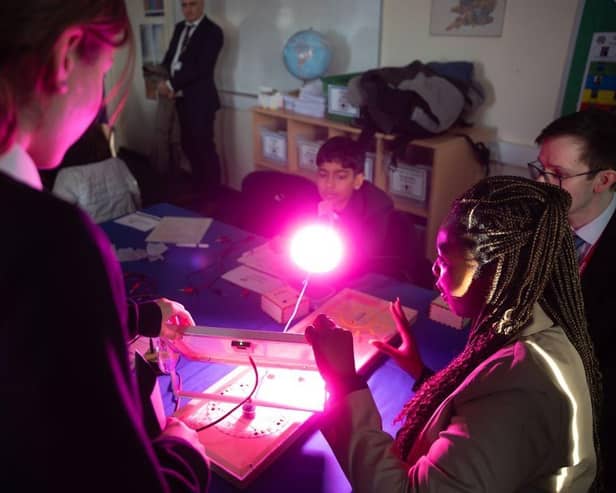 Solar education day classroom workshop at Radcliffe School, Wolverton, MK