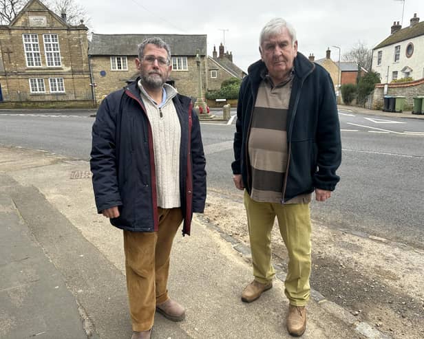 Councillors Peter Geary and Keith McLean are asking for flood defence works to be completed in Lavendon