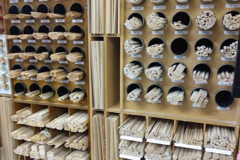Thousands of tiny pieces of wood for model builders