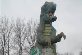The famous 'Leonasaurus Rex' giant dinosaur was built in the ground of Leon School