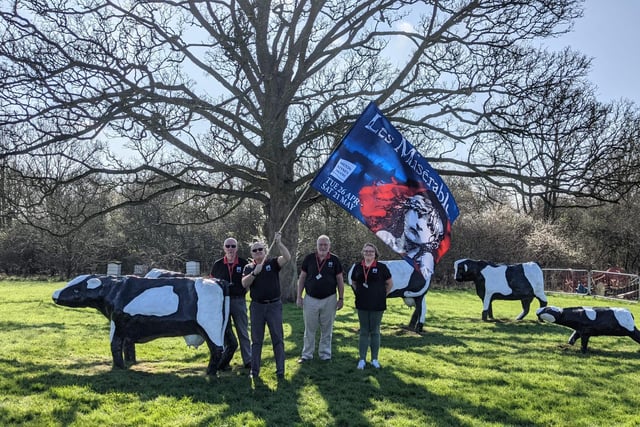 The flag paid a visit to MK Museum and the world famous concrete cows