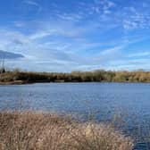 Firefighters were called to a grassland fire covering the area equivalent to the size of a singles tennis court, at the Blue Lagoon Nature Reserve in Bletchley on Friday afternoon