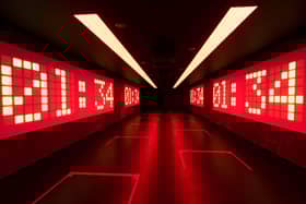 The starting grid at Silverstone Museum.
