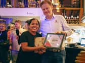 Swathi Mulagani and Dan Webb, regional director.