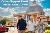Cllr Donna Fuller (right) with MK City Council Commissioning Officer Sally Davis, and Simon Lowson from The Church of Christ the Cornerstone in Central MK