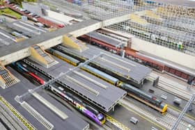 Pete Waterman's latest model shows Milton Keynes Central rail station in minute detail