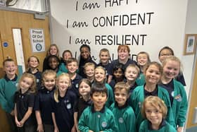 Long Meadow Primary School pupils received badges and certificates for doing maths tasks during the school holidays