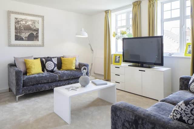 DWSM - The living room inside a typical Barratt Homes property in Milton Keynes
