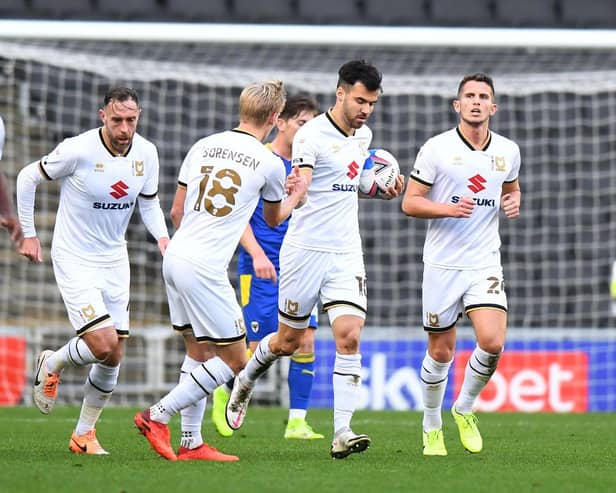 The average age of MK Dons' squad - compared to League One. (Photo by Tony Marshall/Getty Images)