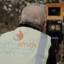 A member of the Burton Smith team carries out a CCTV drain inspection