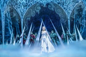 The stunning set is a star of the show, alongside Samantha Barks as Elsa (photo: Johan Persson)