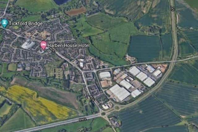 The Tickford Fields Farm site, where 930 new homes will be built