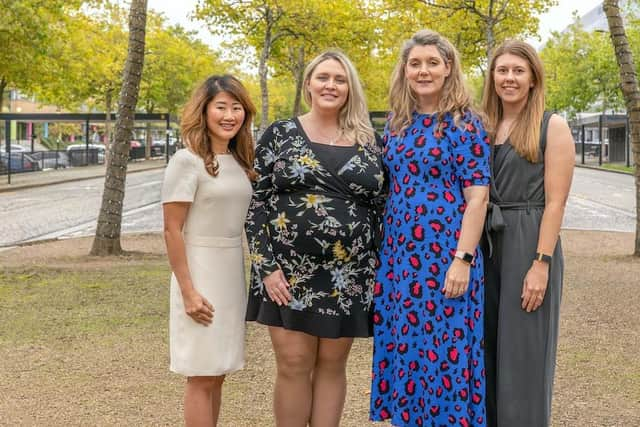 ImmuONE founders Dr Abigail Martin and Professor Victoria Hutter, with Hannah Tapsell of Mercia Ventures.