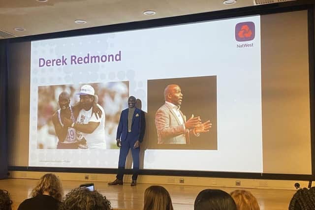 Derek Redmond speaks with businesses at the NatWest Accelerator in Milton Keynes.