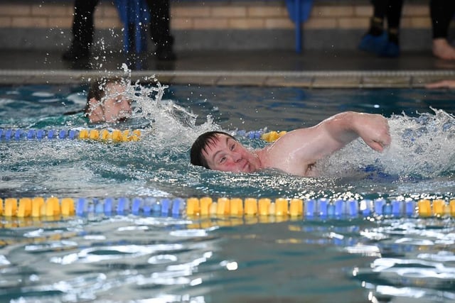 Swimmers were supported by the Newport Pagnell Assisted Swim Club.