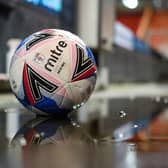 A general view of the EFL Mitre match ball.