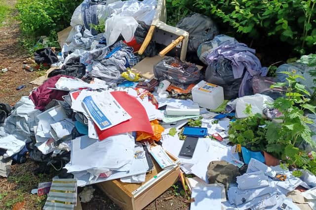 The dumped rubbish is attracting rats, say residents