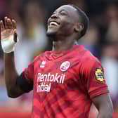Rushian Hepburn-Murphy celebrates scoring for Crawley Town against Northampton Town in April (Picture: Pete Norton/Getty Images)