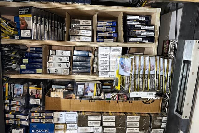 Some of the illegal products seized in the major tobacco bust in Bletchley, Milton Keynes