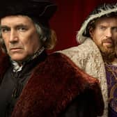 Mark Rylance stars as Oliver Cromwell and Damian Lewis as Henry VIII in Wolf Hall: The Mirror And The Light which has launched on BBC1 (photo: BBC/Playground Entertainment/Jay Brooks)