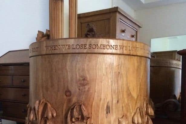 The stolen urn containing a late mum's ashes