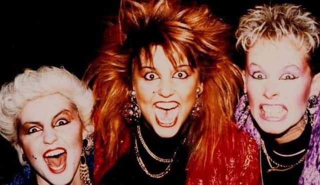 Anita, Penny and Ruth back in the 1980s, when they performed at gigs all over Milton Keynes