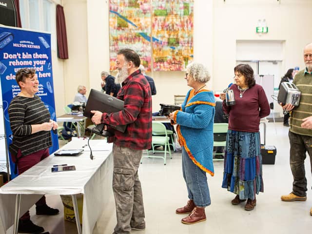 The first electric goods recycling session proved a success in Milton Keynes on Saturday