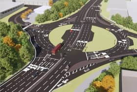 This hamburger roundabout was planned for the Bristol Ring Road but later shelved. Milton Keynes Council wants to build a similar one here