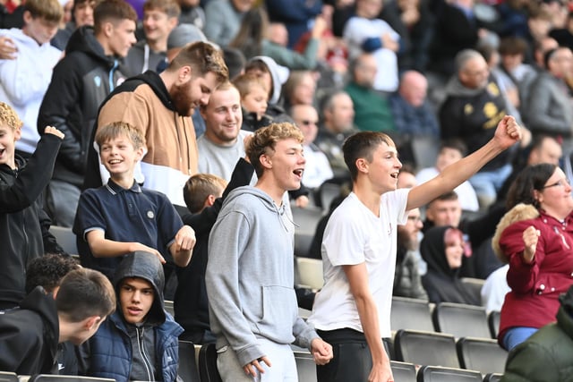 Fans got behind the Dons despite their team suffering a 1-4 loss to Plymouth Argyle