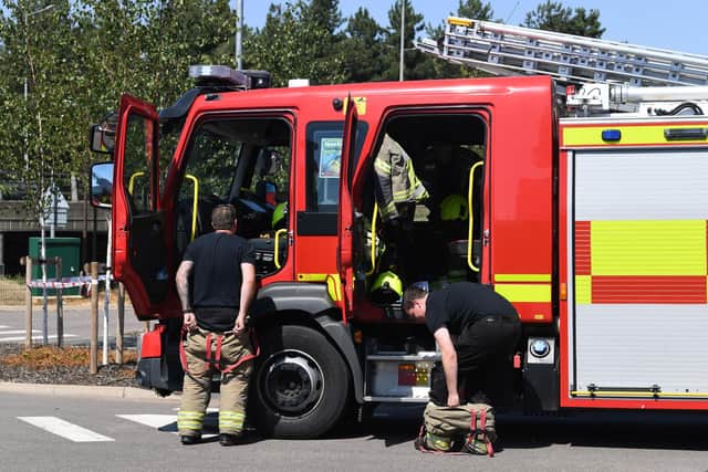 Firefighters attended a vehicle blaze in the Stacey Bushes area of Milton Keynes on August 26.
