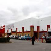 The worker fell through the roof of this retail unit in Bletchley