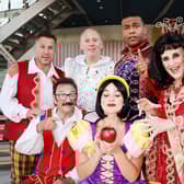 The cast of Snow White at Milton Keynes Threatre