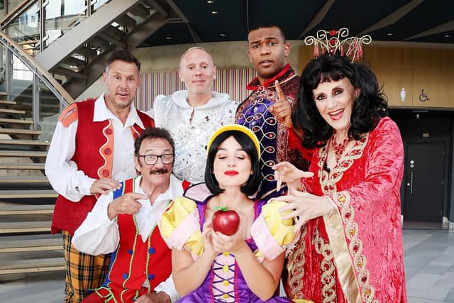 The cast of Snow White at Milton Keynes Threatre