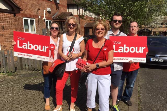 Carol Baume with her Labour colleagues