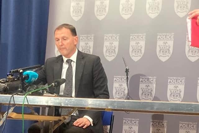 Thames Valley Police’s head of crime, Detective Chief Superintendent Ian Hunter at the press conference