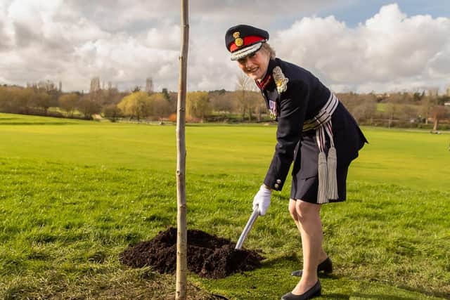Countess Howe planted a tree to officially mark the Coronation of King Charles