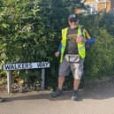 Rich (left) and Goddo (right) are walking 65 miles past London Stadiums for autism charity.